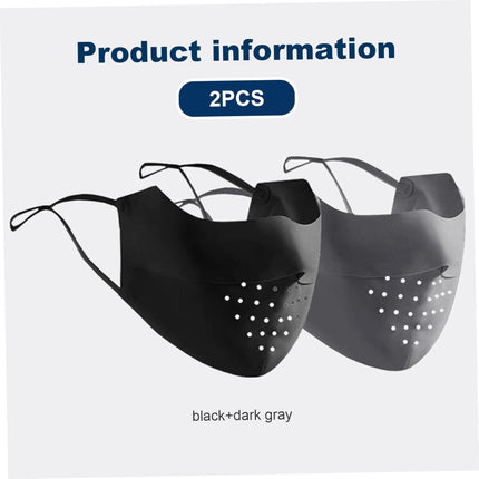 2Pcs Sun Protection Mask Breathable UV Masks UPF 50+ Face Mask for Women Reusable Soft Sunscreen Mask Washable Face Cover with Ear Hoops for Golf Cycling Sports,UV Masks