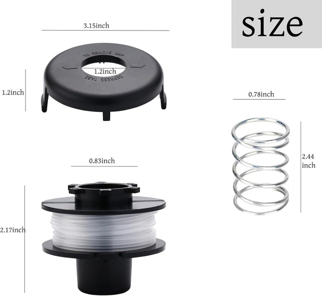 3Pack 88175 Trimmer Line Replacement Spool 0.065 x 30Ft Fits Toro 51256 51301 51302 51303 – product detail
