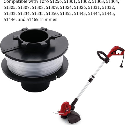 3Pack 88175 Trimmer Line Replacement Spool, 0.065" x 30Ft, Fits Toro 51256, 51301, 51302, 51303, 51304, 51305, 51307, 51308, 51309, 51324, 51326, 51331, 51332, for 10"-15" Electric String Trimmers