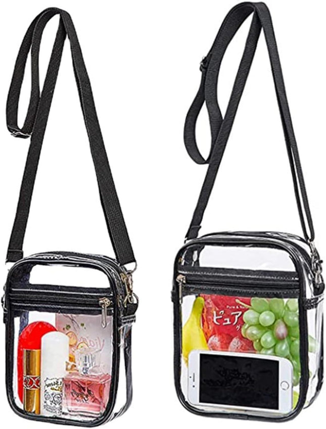 2-Pack Clear Bag Stadium Approved Clear Crossbody Bag Purse Waterproof PVC Pocketï1 4ˆStyle A 22 17 6cm