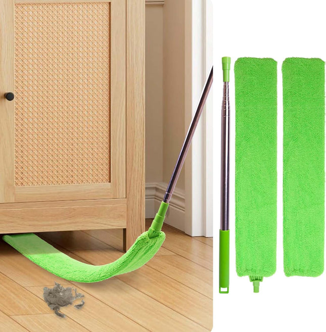 Retractable Gap Dust Cleaner Under Appliance Cleaning Tool Flat Duster for Under Refrigerator