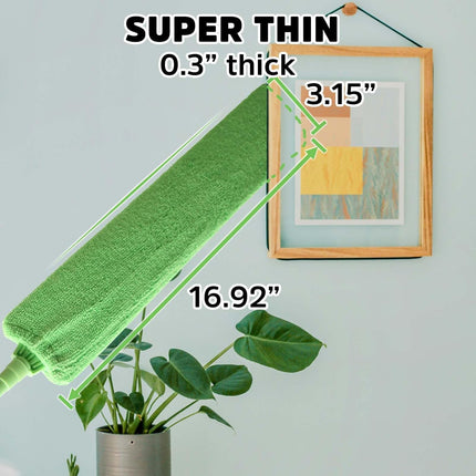 Retractable Gap Dust Cleaner Under Appliance Cleaning Tool,  Flat Duster for Under Refrigerator Fridge Stove Couch Bed, Skinny Thin Duster for Tight Spaces