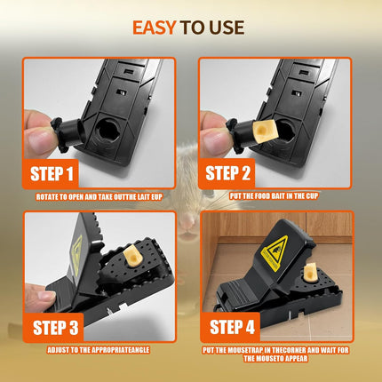 8Pack Mouse Trap, Mice Traps Indoor and Outdoor, Humane Small Mouse Snap Trap, Reusable Mouse Catcher Easy to Set Bait and Release