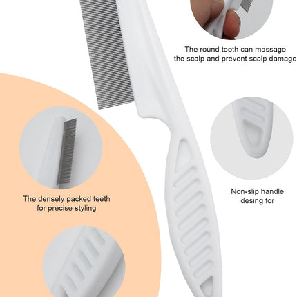2 PCS flea Comb for Dogs and Cats - Promotes Hair Growth and Removes Loose Hair, Knots