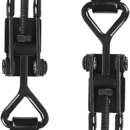 6 Pack Adjustable Toggle Clamp, Black Pull Latch,Heavy Duty Toggle Latch Hasp Clamp,4001 Lockable Quick Release Pull Metal Draw Latch for Door, Box Case Trunk, Smoker Door, Jig