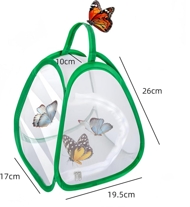 2 Pack Mini Butterfly Habitat Cage- 23 x 25.5 x 21CM Butterfly Net Collapsible Insect – product detail