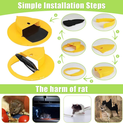 2 Pack Automatic Reset Traps-Mice Mouse Trap Bucket Flip Lid，5 Gallon Bucket Lid Mouse Rat Trap，Mouse Trap Bucket Indoor Outdoor,Reusable Mouse Trap Bucket Lid，Humane Mouse Trap
