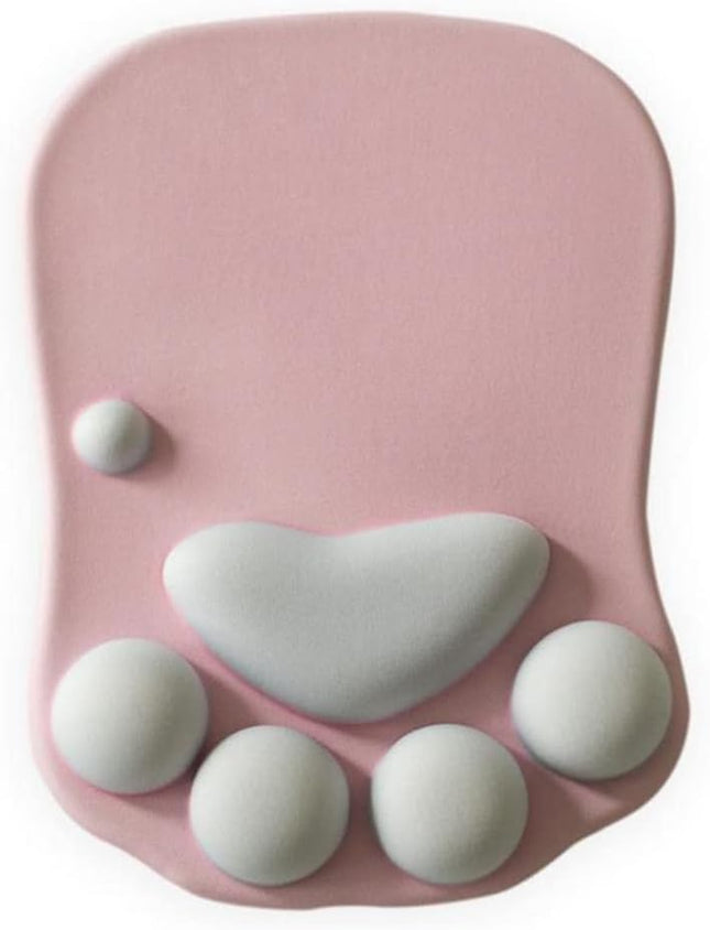 Cat Paw Mouse Pad Cute 3D Soft Silicone Wrist Rest Support Cushion Nonslip Ergonomic Comfort Mouse Mat