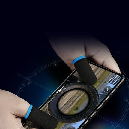 PUBG Mobile Finger Sleeves for Mobile Gaming | Pack of 10 | Thumb Sleeves for Mobile Gaming | PUBG COD Fortnite | Anti Sweat Anti Dryness Breathable | Finger Gloves (Blue)