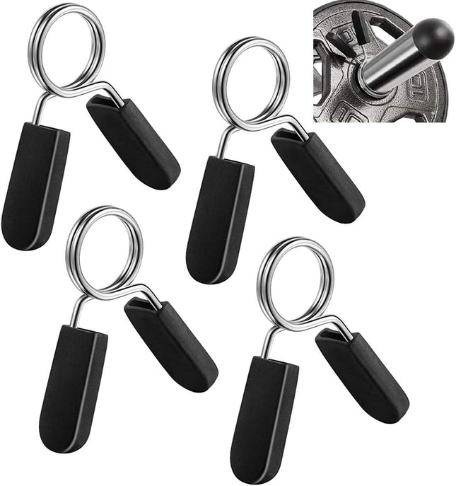 1 inch (25 mm) Spring Clip Collars with Easy-Grip Handle for Smooth Dumbbell Handle or Weightlifting
