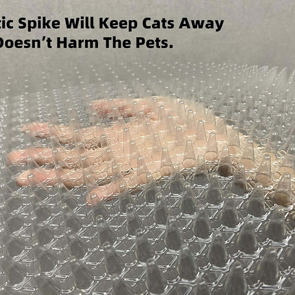 8 Pack Cat Repellent Outdoor/Indoor Scat Mat for Cats&Dogs, Keep Away Pest Plastic Mats with Spikes,16 x 13 Inches