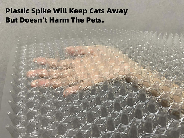 8 Pack Cat Repellent Outdoor/Indoor Scat Mat for Cats & Dogs Keep Away Pest Plastic Mats with Spikes 16 x – product detail