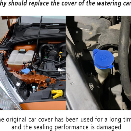 ID 51mm /2'' Good Sealing Windshield Wiper Fluid Cap,Compatible with 2012-2018 Ford Focus Windshield Wiper Washer Fluid Reservoir Tank Bottle, Blue
