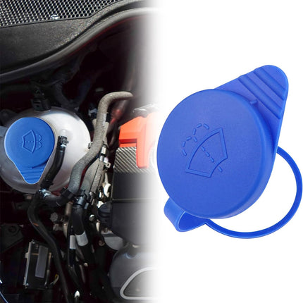ID 51mm /2'' Good Sealing Windshield Wiper Fluid Cap,Compatible with 2012-2018 Ford Focus Windshield Wiper Washer Fluid Reservoir Tank Bottle, Blue