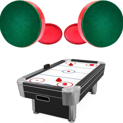 Mini Air Hockey Set - 2 Red Pushers and 4 Red Pucks (60mm) - Great Goal Handles and Paddles Replacement Accessories
