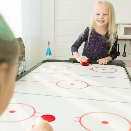 Mini Air Hockey Set - 2 Red Pushers and 4 Red Pucks (60mm) - Great Goal Handles and Paddles Replacement Accessories
