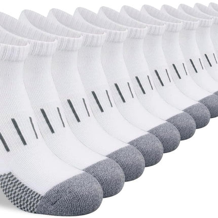 Men's Athletic Ankle Socks Moisture Wicking Cushion Sports Running Low Cut Sock (8 Pairs)