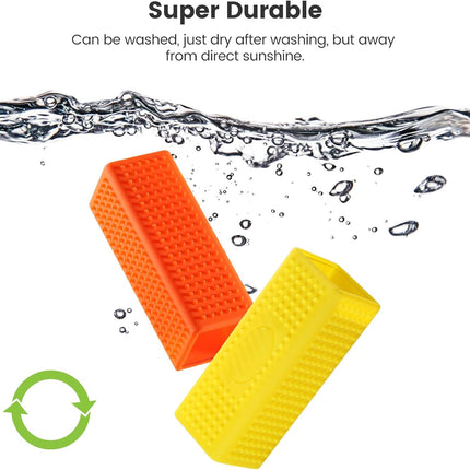 2-Pack Pet Dog Cat Hair Remover for Cars Furniture Carpet Block Roller Sofa Hollow Rubber Cleaner Brush