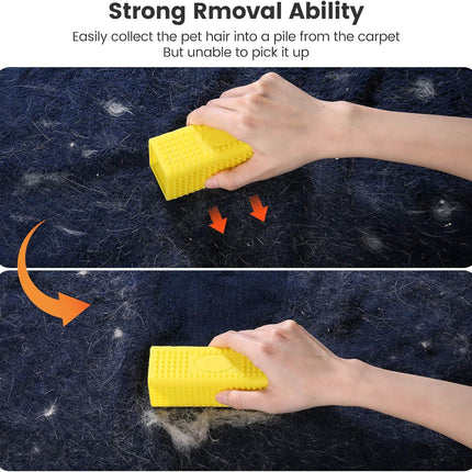 2-Pack Pet Dog Cat Hair Remover for Cars Furniture Carpet Block Roller Sofa Hollow Rubber Cleaner Brush