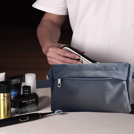 Toiletry Bag for Men,  Travel Shaving Bag Dopp Kit Water-Resistant Cosmetic Bag Travel Organizer for Toiletries Accessories (Navy Blue)