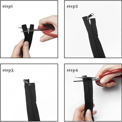 10 Yards 360 Inches Bulk Zippers,9 Meters #3 Zipper for Sewing,Black Nylon Coil Zippers by The Yards with 20pcs Replacement Sewn Zippers for DIY Sewing Craft,Bags,Clothes,purses etc.(Black)
