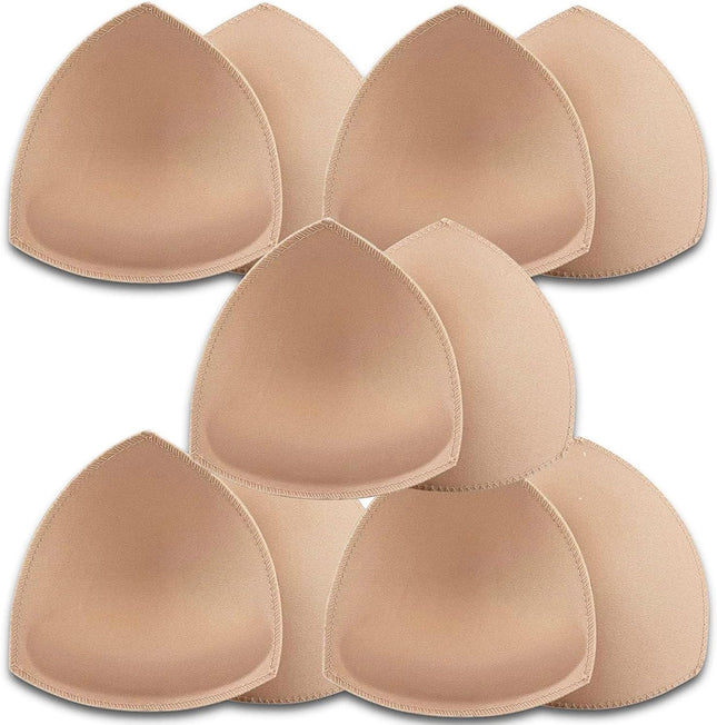 5 Pairs Bra Pads Inserts Removable Air Cotton Foam Sponge Breathable (Beige A/B CUP) V1259-DP01-A-4091