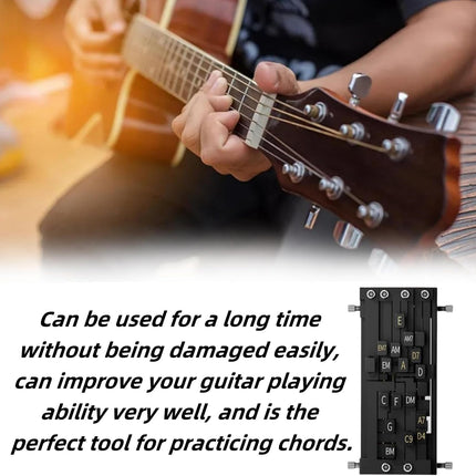 Guitar Chord Presser - Guitar Aid Chords Trainer,electric guitar auxiliary, guitar learning tool for beginners,portable guitar chord training aid, practice suitable for family children and friends (1)
