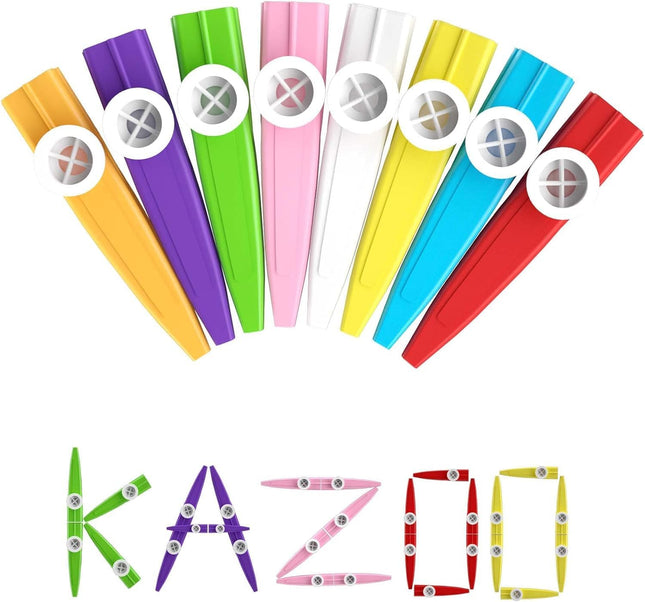 24 Pieces Plastic Kazoos Multi Colors Kazoo Musical Instruments Great Gift for Music Lovers Good Companion