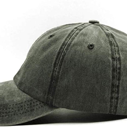 Men Women Plain Cotton Vintage Washed Twill Low Profile Baseball Cap Adjustable Distressed Dad Hat