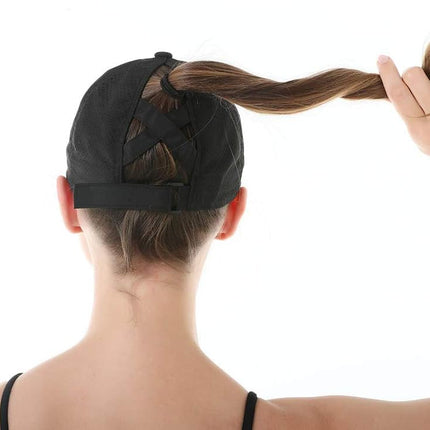 Quick Drying Ponytail Hat for Women Criss Cross Adjustable Baseball Cap UV Protection Sun Hats