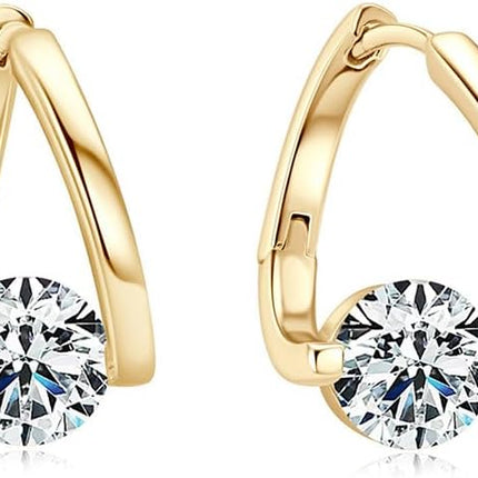 2 Pairs Flysmus Halolux Lymphvity Germanium Earrings,Magnetotherapy Earrings,Lymphatic Acupuncture Earrings,Lymph Drainage Earrings Jewelry for Women, Metal Crystal Garnet Copper Rhinestone