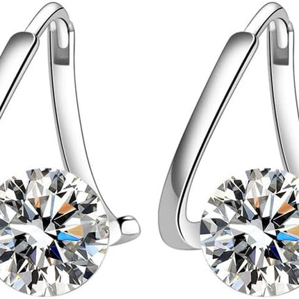 2 Pairs Flysmus Halolux Lymphvity Germanium Earrings,Magnetotherapy Earrings,Lymphatic Acupuncture Earrings,Lymph Drainage Earrings Jewelry for Women, Metal Crystal Garnet Copper Rhinestone