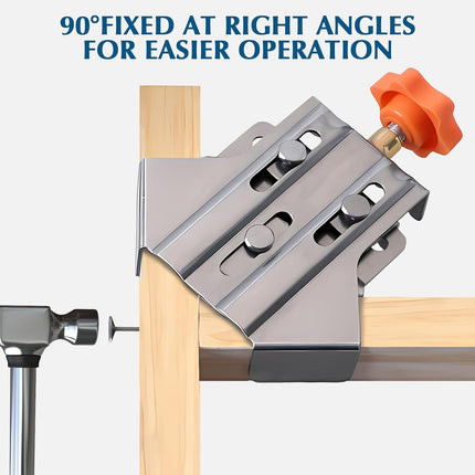2pcs Stainless Steel Right Angle Clamp, 90 Degree Right Angle Clamp for Woodworking, Photo Framing