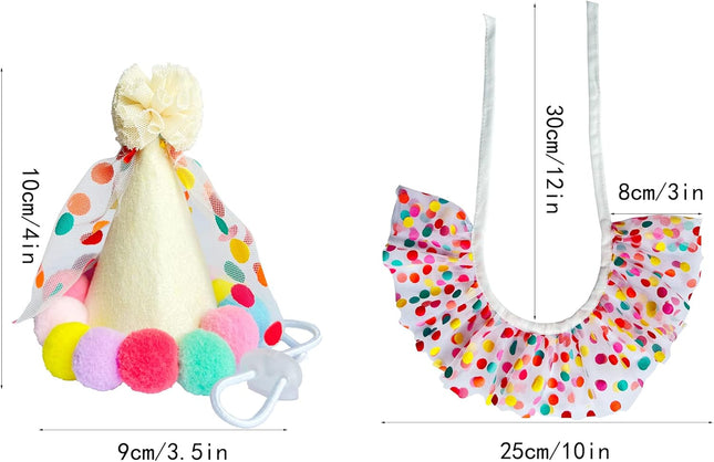 Cat Dog Princess Costumes Puppy Cat Birthday Bandana Scarf and Party Hat Cute Lace Dog – product detail