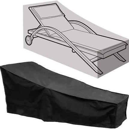 Sun Lounger Cover Waterproof Patio Chaise Lounge Chairs Cover Sunbed Recliner Protective Cover Outdoor Garden Furniture Cover 208 x 76 x 41/79cm