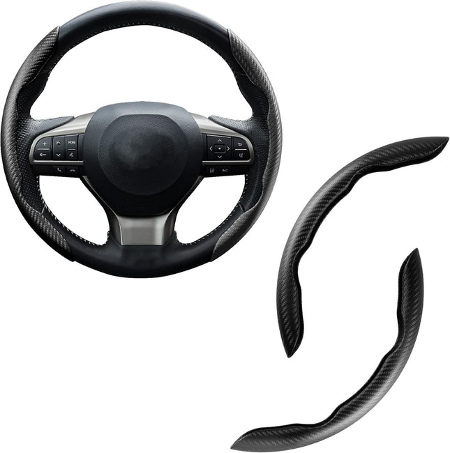 Car Carbon Fiber Anti-Skid Steering Wheel Cover Segmented Protector Butterfly Universal 99 Percent Cover