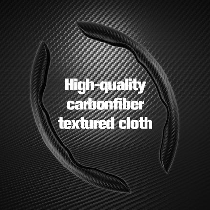 Car Carbon Fiber Anti-Skid Steering Wheel Cover, Segmented Protector, Butterfly Universal 99% Cover Interior Accessories (Black) (-CPH/W1)