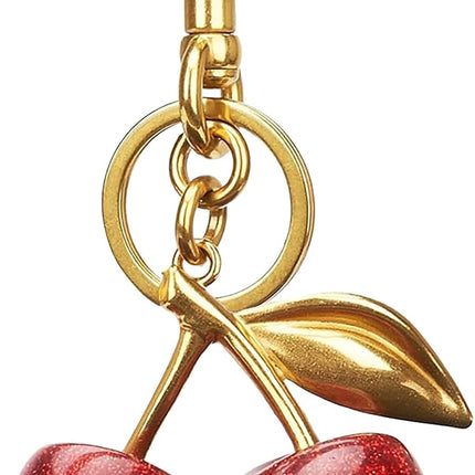 Cherry Bag Charm Purse Charms Keychain- Car Cherry Accessories keychians Gifts for Women Mom Daughter Gifts Christmas Valentine Bag Accessory Christmas