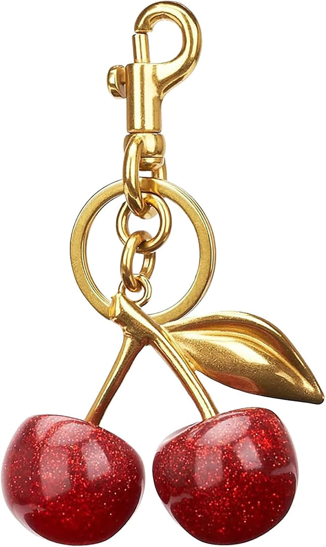 Cherry Bag Charm Purse Charms Keychain- Car Cherry Accessories keychians Gifts for Women Mom
