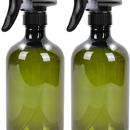 Cleaning Spray Bottles for Plants Misters for Inside, 2 Pack 16.9 oz Squirt Bottle, Water Spray Bottle Mist Sprayer, No Leak Hair Mister Spray Bottle Empty with Adjustable Nozzle (Green)