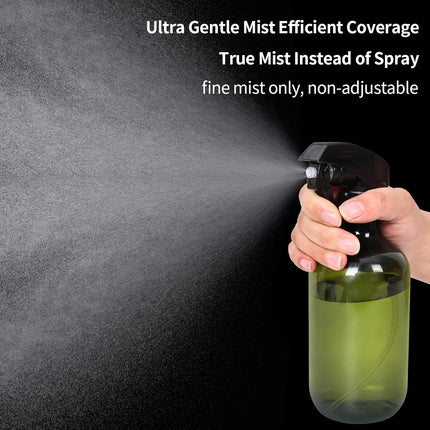 Cleaning Spray Bottles for Plants Misters for Inside, 2 Pack 16.9 oz Squirt Bottle, Water Spray Bottle Mist Sprayer, No Leak Hair Mister Spray Bottle Empty with Adjustable Nozzle (Green)