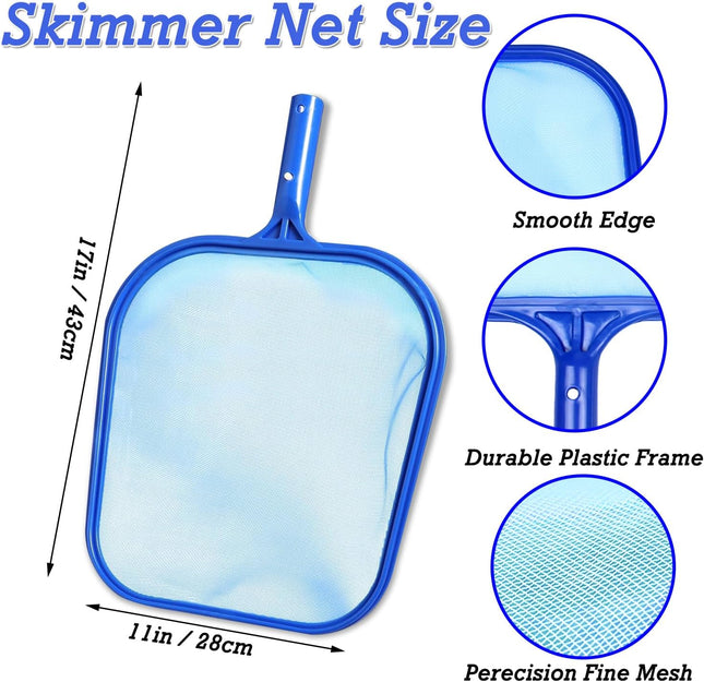 2 Pack Pool Skimmer Net Hot Tubs Nets Fine Mesh Leaf Rake for Cleaning Surface of Pond Swimming Pool – product detail