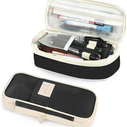Pencil Case, Large Capacity Aesthetic Pen Cases with Durable Zipper, Big Stationery Pencil Pouch for Women & Men
