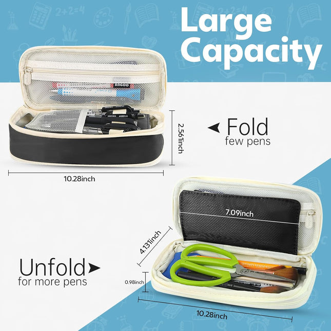 Pencil Case Large Capacity Aesthetic Pen Cases with Durable Zipper Big Stationery Pencil Pouch for Women & – product detail