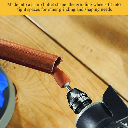 Sanding Bits for Dremel Rotary Tool, Grinding Stone Sanding Drill Bits with 1/8" Shank, Aluminium Oxide Tough Enough to Metal Rust Removal/Smoothing/Sharpening, Different Shape Meet More Needs, 42Pcs