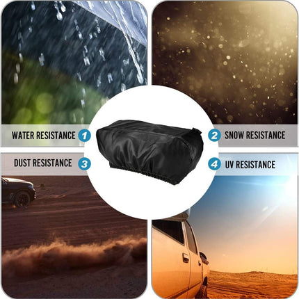 Winch Cover, Heavy Duty Waterproof Dust-Proof Winch Protection Cover, Ideal for Electric Winches 8500-17500 lbs, Indoor/Outdoor (21.5” x 9.5” x 7.5”) - Black