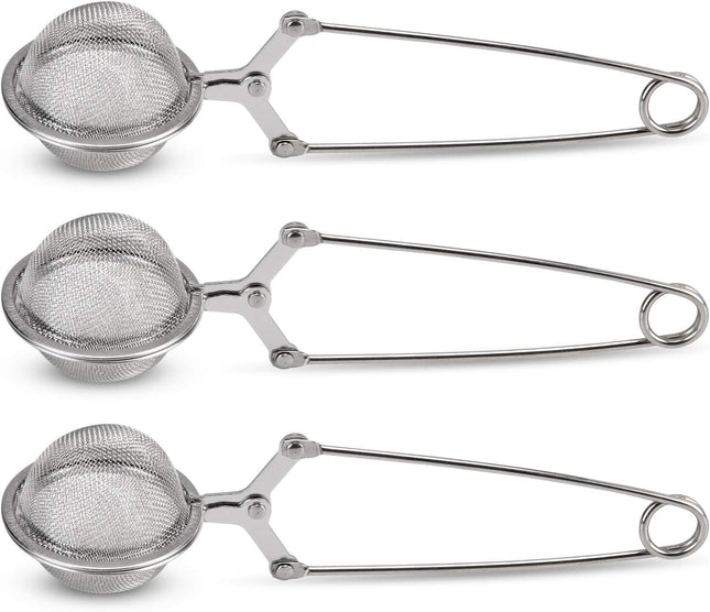 Snap Ball Tea Strainer 3 Pack Premium Stainless Steel Tea Infuser with Handle for Loose Leaf Tea Fine Mesh – product detail