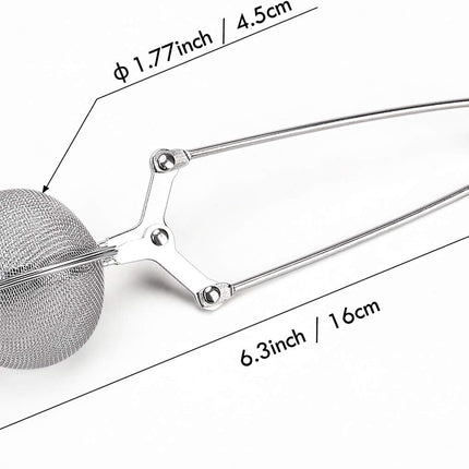 Snap Ball Tea Strainer,  3 Pack Premium Stainless Steel Tea Infuser with Handle for Loose Leaf Tea Fine Mesh Tea Balls Filter Infusers