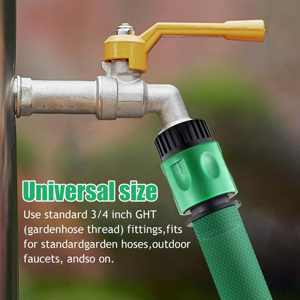 16 Pieces Garden Water Hose Quick Connectors,3/4 Inch GHT Male and Female Water Hose Quick Connect Fittings with 10 Pieces Rubber Washer