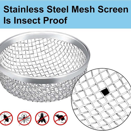 RV Furnace Vent Insect Screen Cover 2 Pack with Installation Tool, Durable Mesh RV Flying Insect Screen for Campers and Trailers, Easy Fit, Rust Proof, Keeps Bugs Out